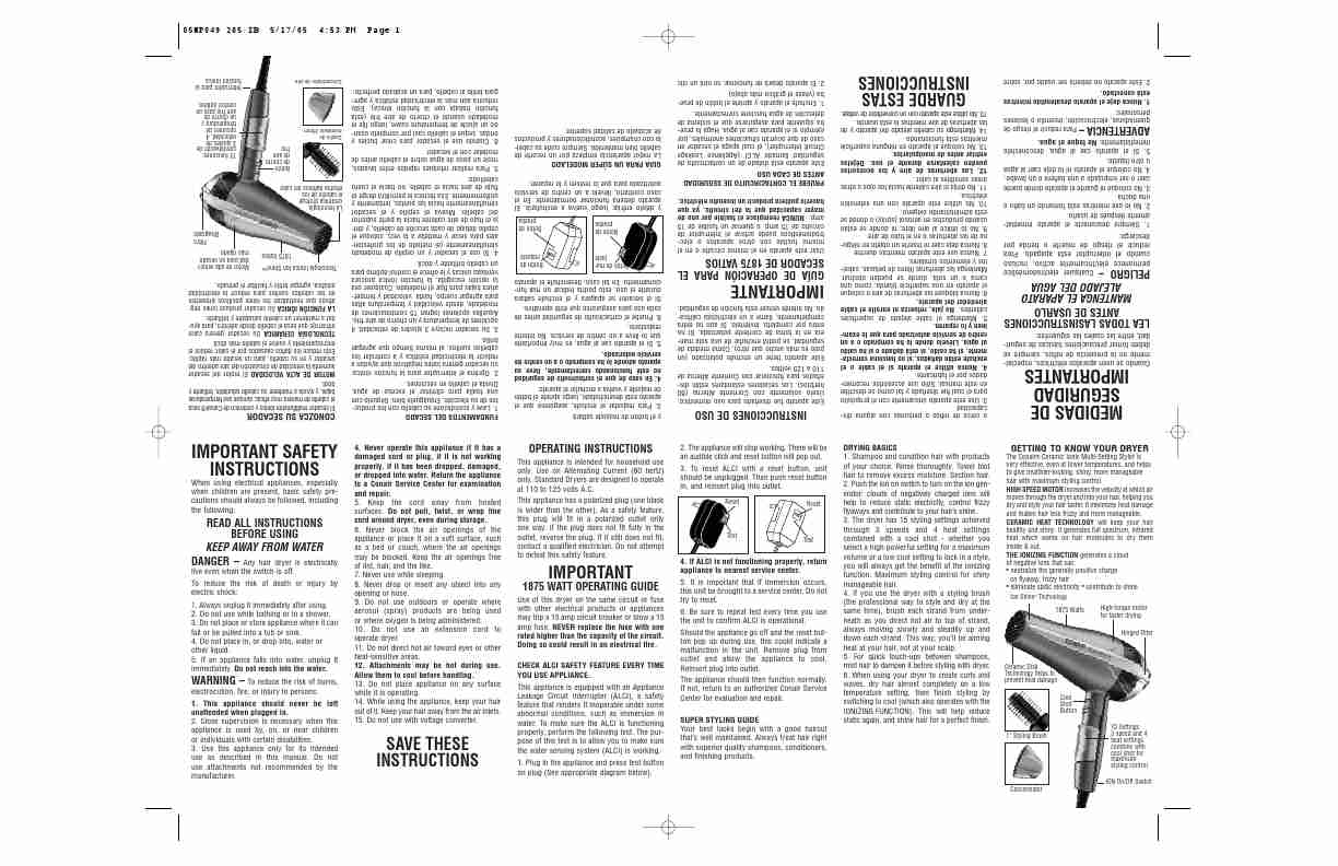 Conair Hair Dryer 205-page_pdf